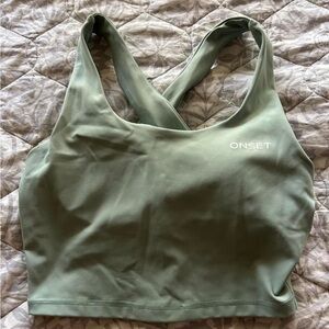 Onset Women's Olive Sports Bra